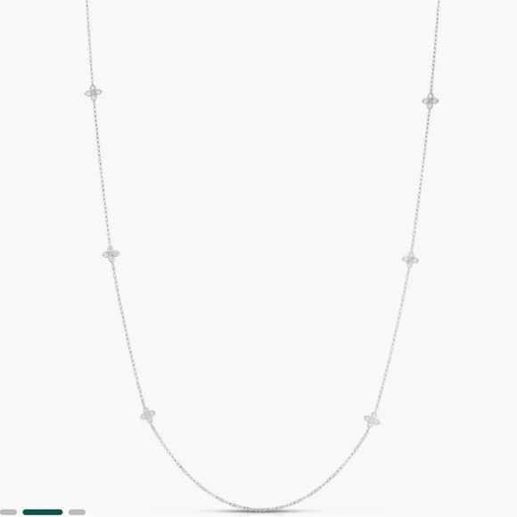 ROBERTO COIN LOVE IN VERONA 10 STATION FLOWER LONG NECKLACE - Picture 1 of 7